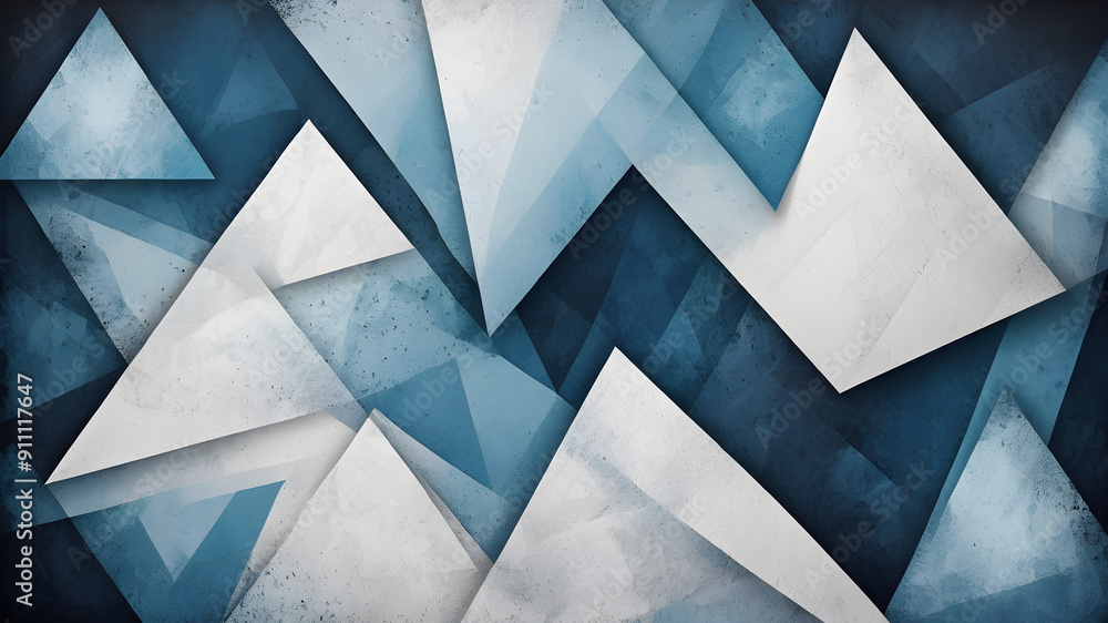 Abstract blue background with texture pattern, layered geometric triangle shapes in white dark and light blue colors in creative angles. Generative AI Abstract blue background with texture pattern, layered geometric triangle shapes in white dark and light blue colors in creative angles. Generative AI