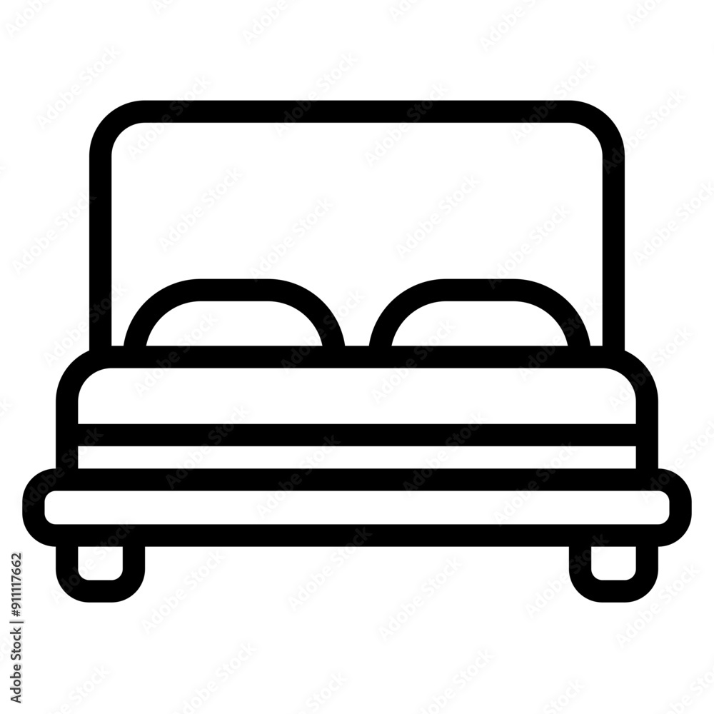 Bed Icon in Line Style Bed Icon in Line Style