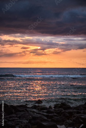 Beautiful sunset over the ocean