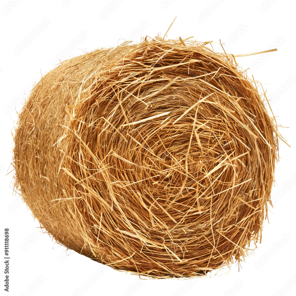 roll of hay isolated on transparent white background, clipping path roll of hay isolated on transparent white background, clipping path
