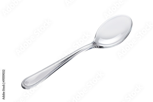 The Elegance of a Long-Handled Spoon on White or PNG Transparent Background.