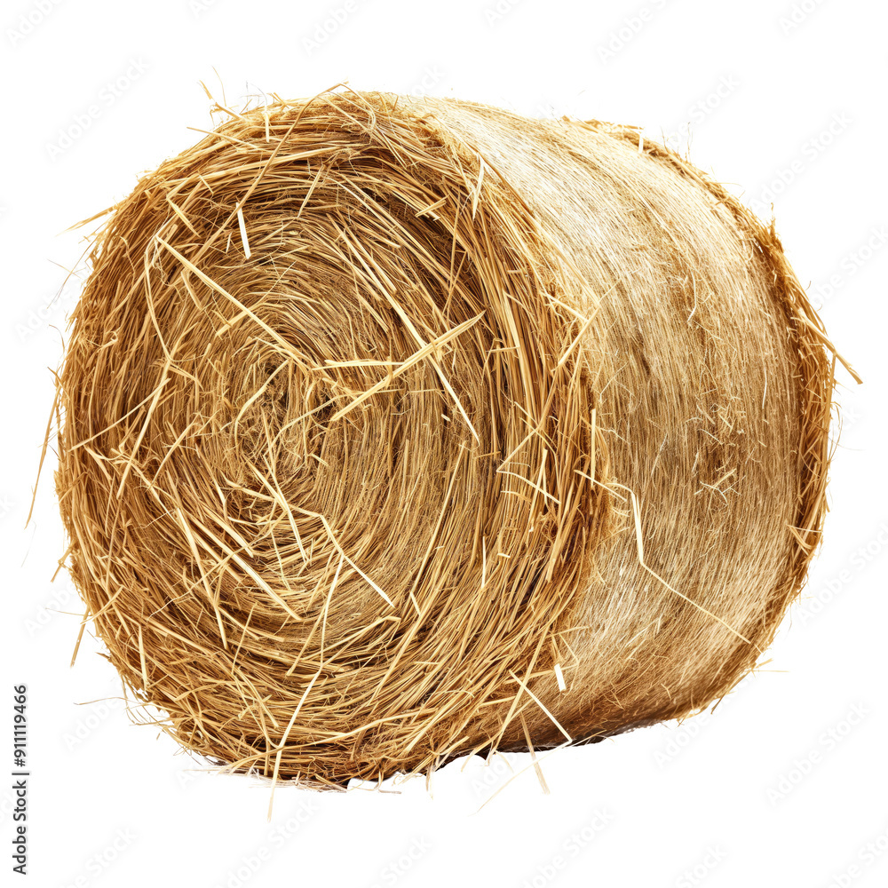 roll of hay isolated on transparent white background, clipping path roll of hay isolated on transparent white background, clipping path