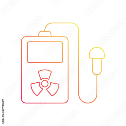 Radiation detector vector icon