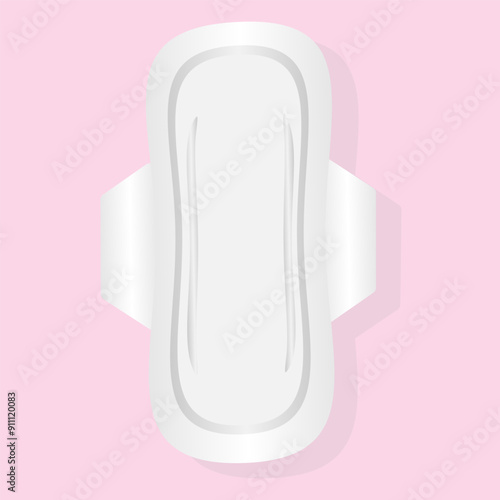 Reusable menstrual pad. Vector illustration