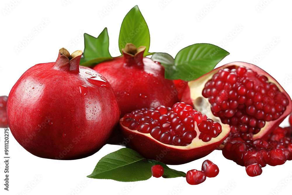 Dancing Pomegranates: a Symphony of Nature on White or PNG Transparent Background. Dancing Pomegranates: a Symphony of Nature on White or PNG Transparent Background.