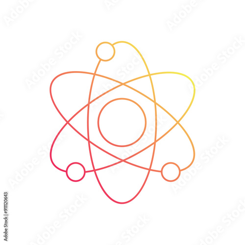 Nuclear fusion vector icon