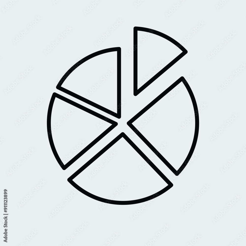 Pie Chart line icon vector design template Pie Chart line icon vector design template