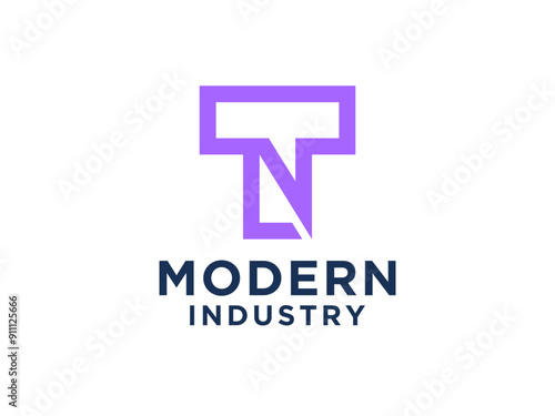 Free Download Abstract Initial Letter T Logo. Geometric Shape Origami Style isolated on White Background. - GFXLoad
