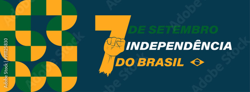 Wallpaper Mural Brazil Independence Day Banner.The inscription is written in Brazilian, translated September 7th, Brazil Independence Day, vector illustration Torontodigital.ca