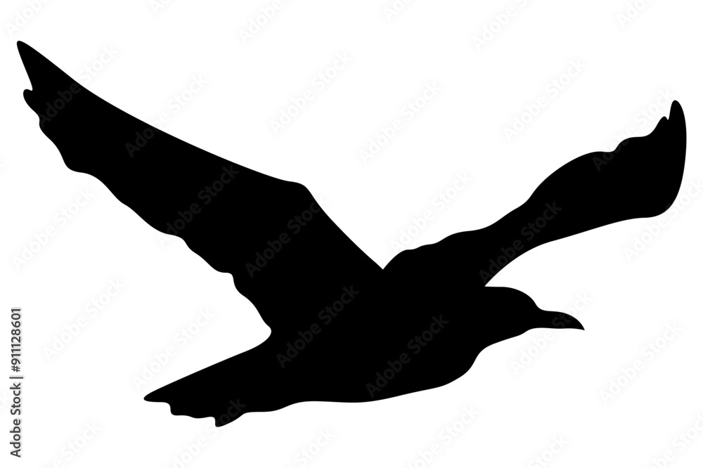 Silhouette of a Bird in Flight for Design Decoration Silhouette of a Bird in Flight for Design Decoration