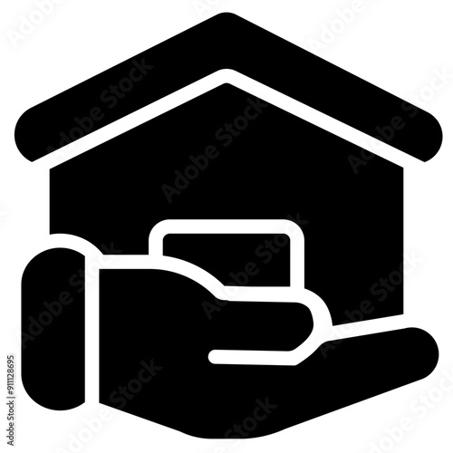 Estate Agent Icon in Solid Style