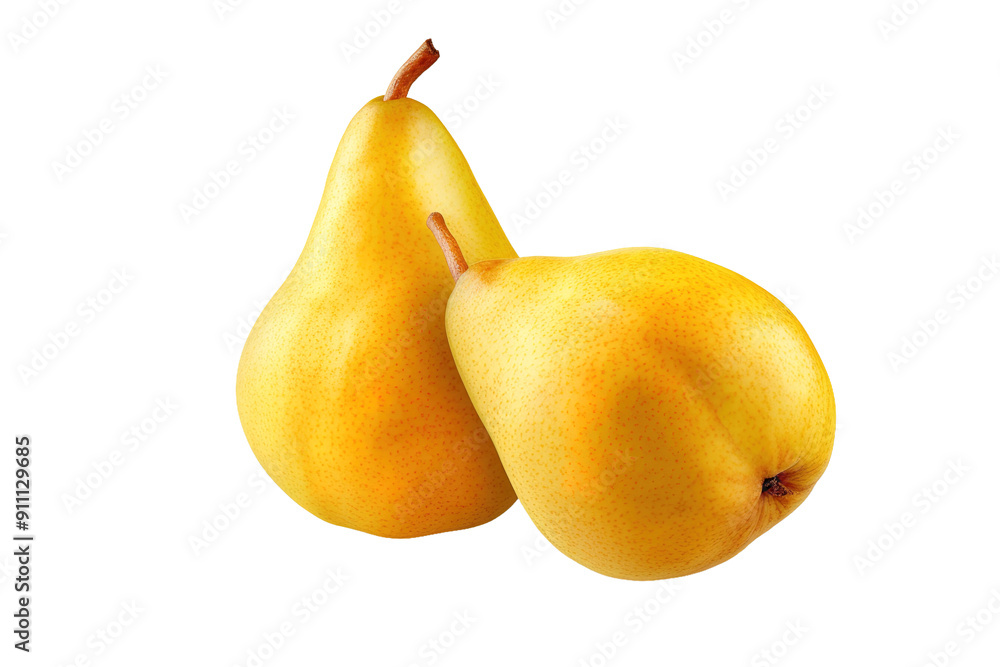Golden Pear Duo: A Dancing Symphony of Natures Bounty on White or PNG Transparent Background. Golden Pear Duo: A Dancing Symphony of Natures Bounty on White or PNG Transparent Background.