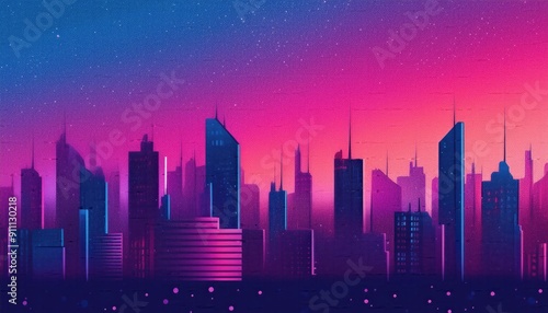 City and grainy color, Dark blue purple grain texture gradient background magenta pink glowing color grainy poster banner design, grainy color wallpaper,