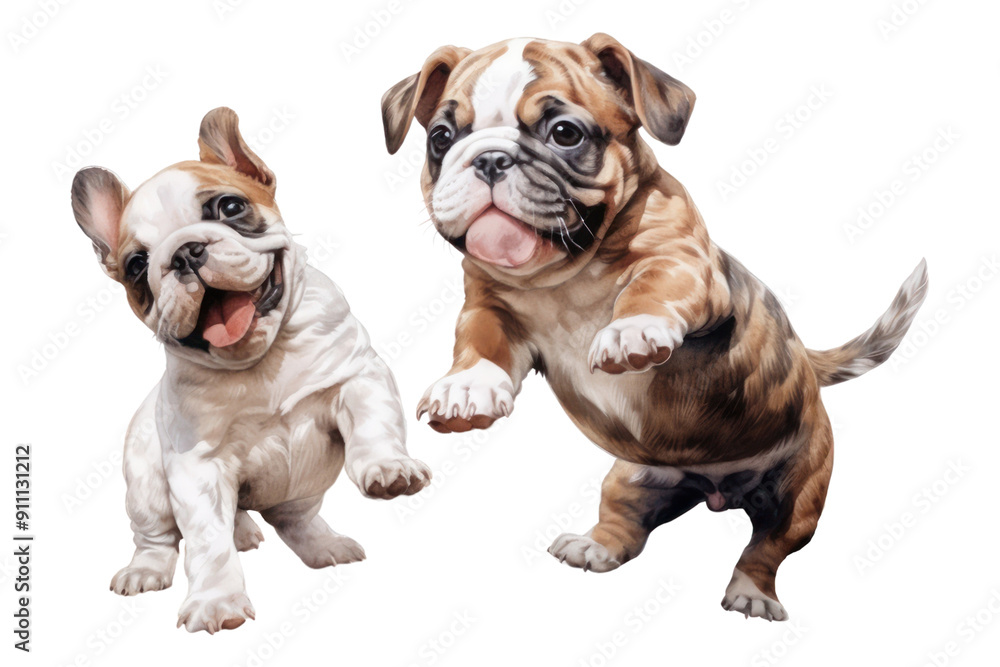 Fototapeta premium PNG Bulldog animal mammal pet.