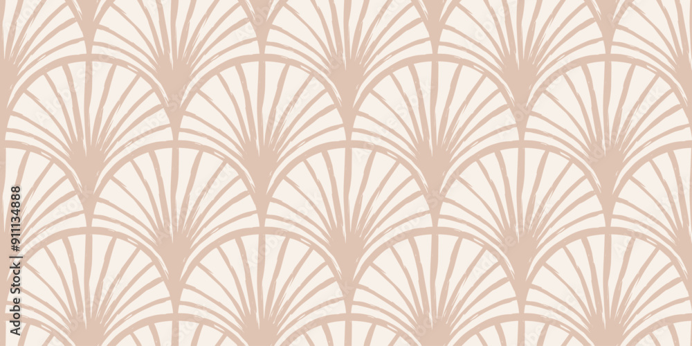 Trendy aesthetic abstract seamless pattern with geometric print. Minimalistic Organic brush stroke, ink texture. Simple design for wallpaper, textile, wrapping, packing, fabric, branding, decoration