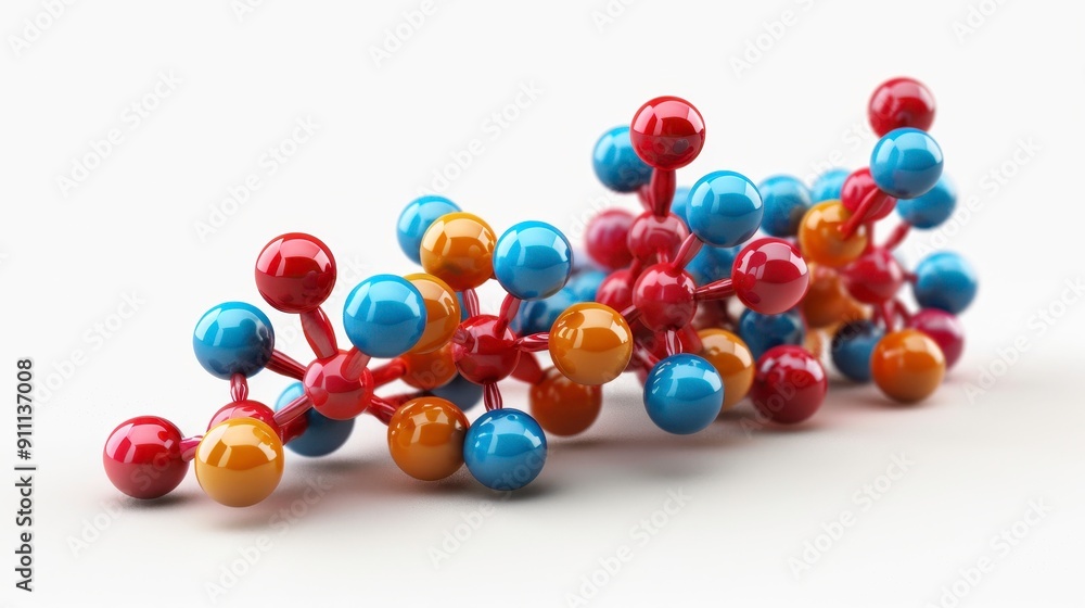 Coenzyme A, 3D illustration, realistic, isolated on white background Coenzyme A, 3D illustration, realistic, isolated on white background