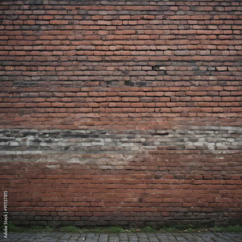 Dark Red brick walls Seamless pattern. Realistic brick textures collection.