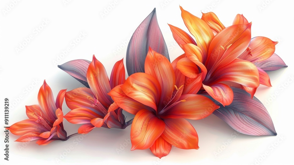 Fototapeta premium 3D, illustration, realistic, isolated, white, background