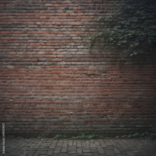 Dark Red brick walls Seamless pattern. Realistic brick textures collection.