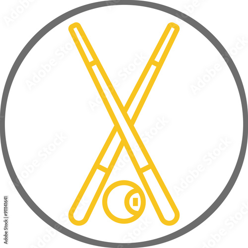 Pool Cue Icon Design