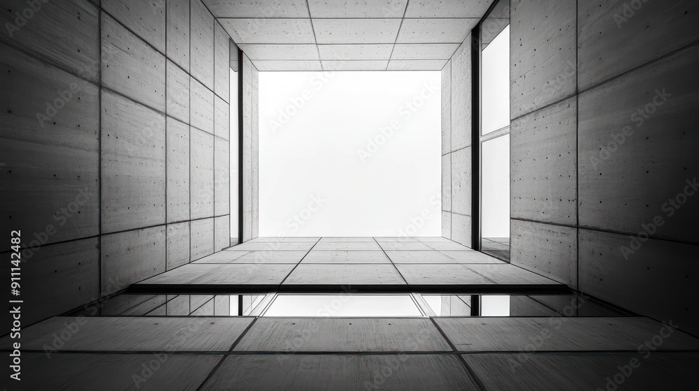 High-contrast black and white photo of architectural lines and patterns, highlighting symmetry and structural elegance High-contrast black and white photo of architectural lines and patterns, highlighting symmetry and structural elegance