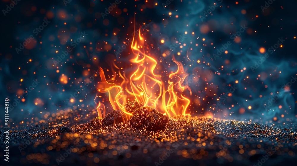 Fiery Embers and Dancing Flames Fiery Embers and Dancing Flames