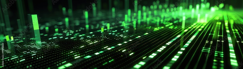 Abstract Green Data Lines Background. Abstract Green Data Lines Background.