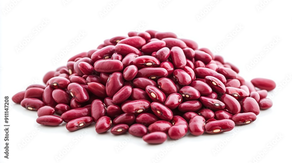 Bunch of dried red beans on white background Bunch of dried red beans on white background
