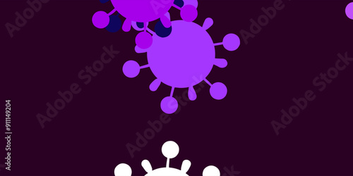 Light purple vector texture with disease symbols.