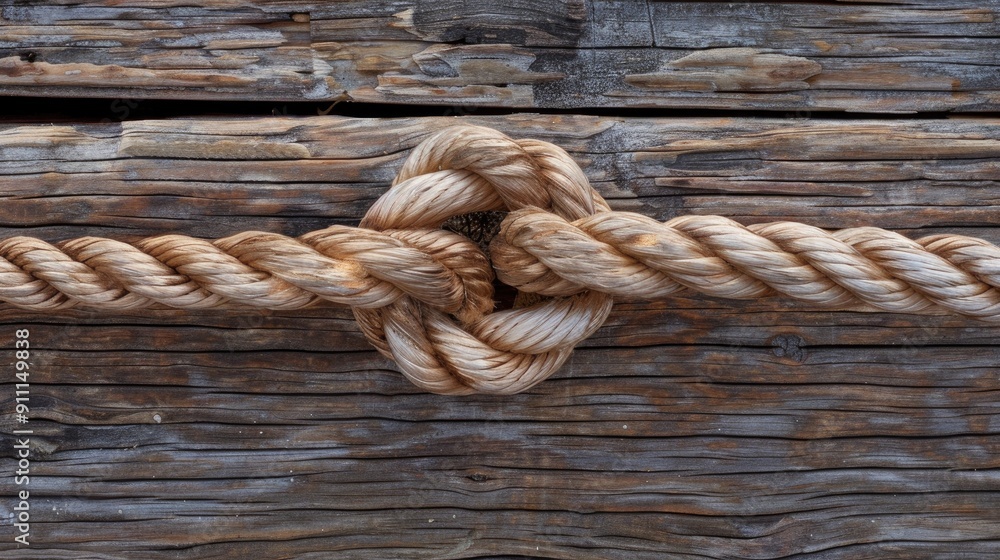 Knotted rope made of wood Knotted rope made of wood