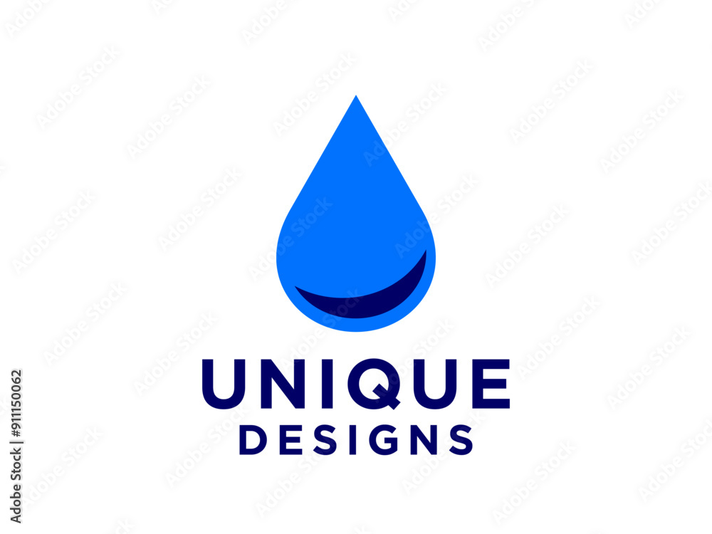 Abstract Water Logo. Blue Water Drop Icon isolated on White Background. Usable for Business, Science, Healthcare, Medical and Nature Logos. Abstract Water Logo. Blue Water Drop Icon isolated on White Background. Usable for Business, Science, Healthcare, Medical and Nature Logos.