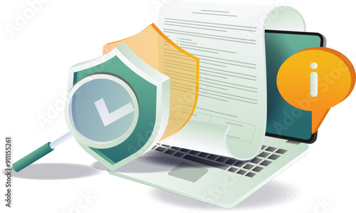 Security Essentials antivirus software logo with shield icon, protecting email, documents, and information