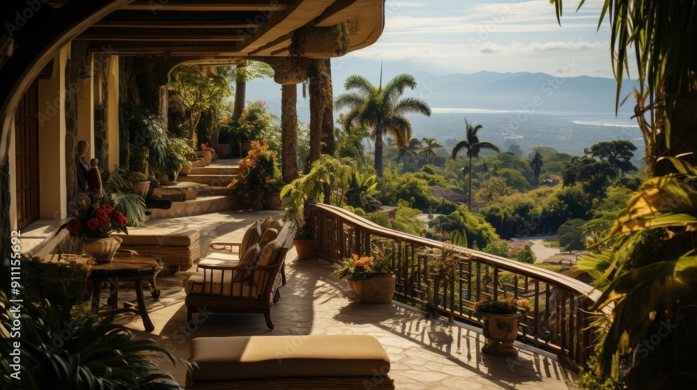Elegant tropical mansions with ocean views. Elegant tropical mansions with ocean views.