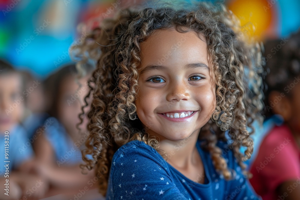 Multicultural children learning together in a classroom Multicultural children learning together in a classroom