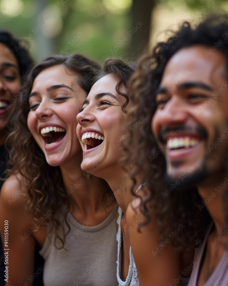 A candid photograph of a diverse group of friends laughing and enjoying a spontaneous moment together, showcasing their genuine happiness and connection. A candid photograph of a diverse group of friends laughing and enjoying a spontaneous moment together, showcasing their genuine happiness and connection.