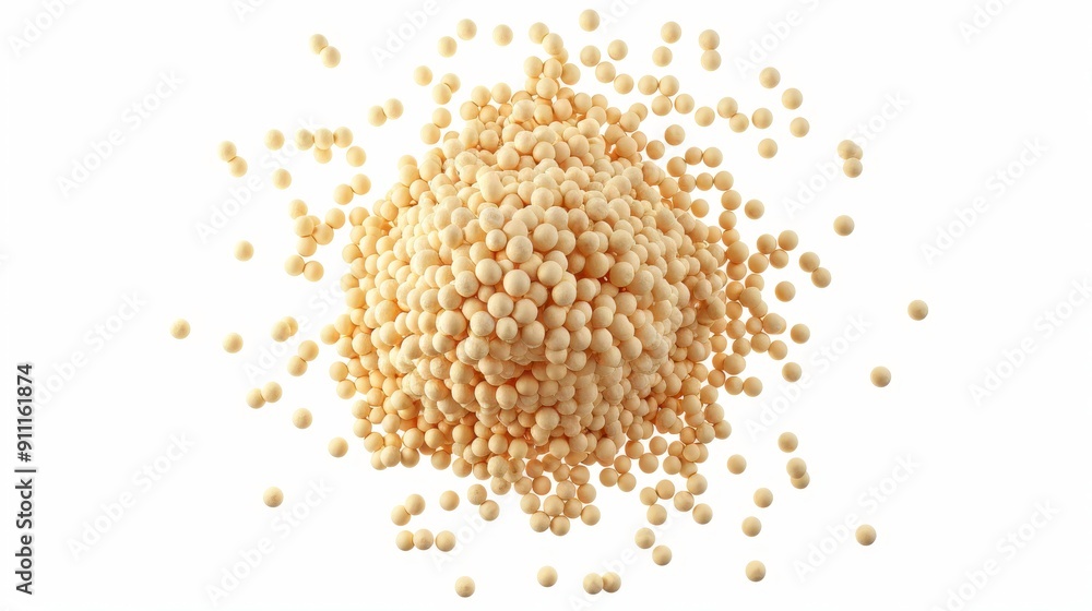 Soy protein, 3D illustration, realistic, isolated on white background Soy protein, 3D illustration, realistic, isolated on white background