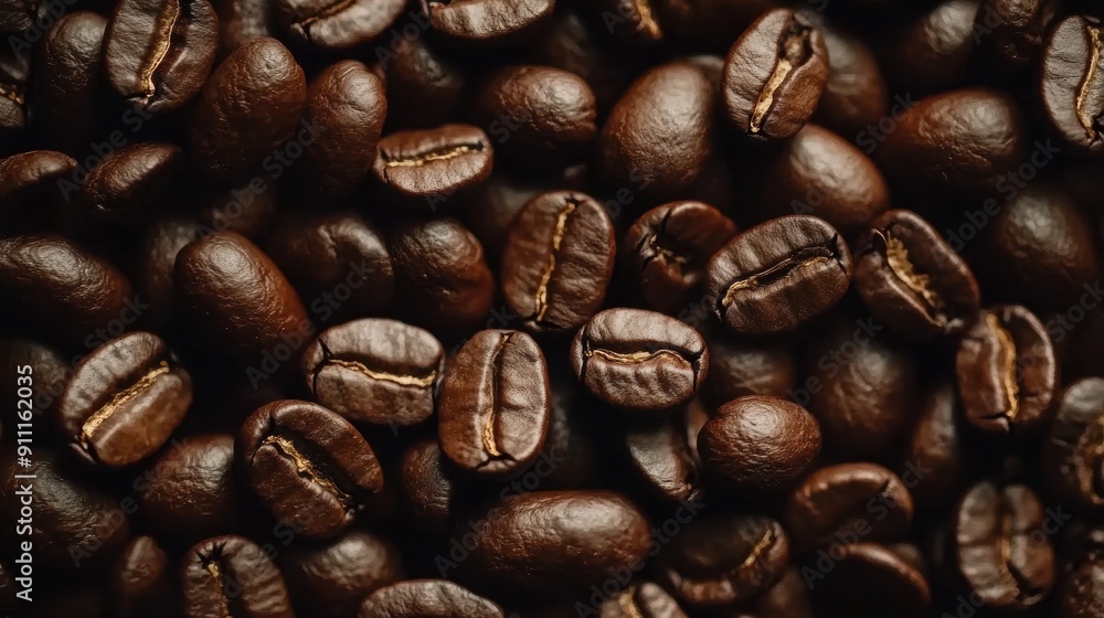 Fototapeta premium Close-up of Roasted Coffee Beans
