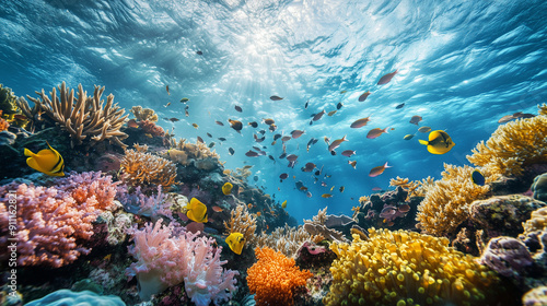 Venture into the heart of the Great Barrier Reef, a mesmerizing underwater paradise, where the rich tapestry of marine life unfolds before your eyes, offering an unparalleled oppor photo