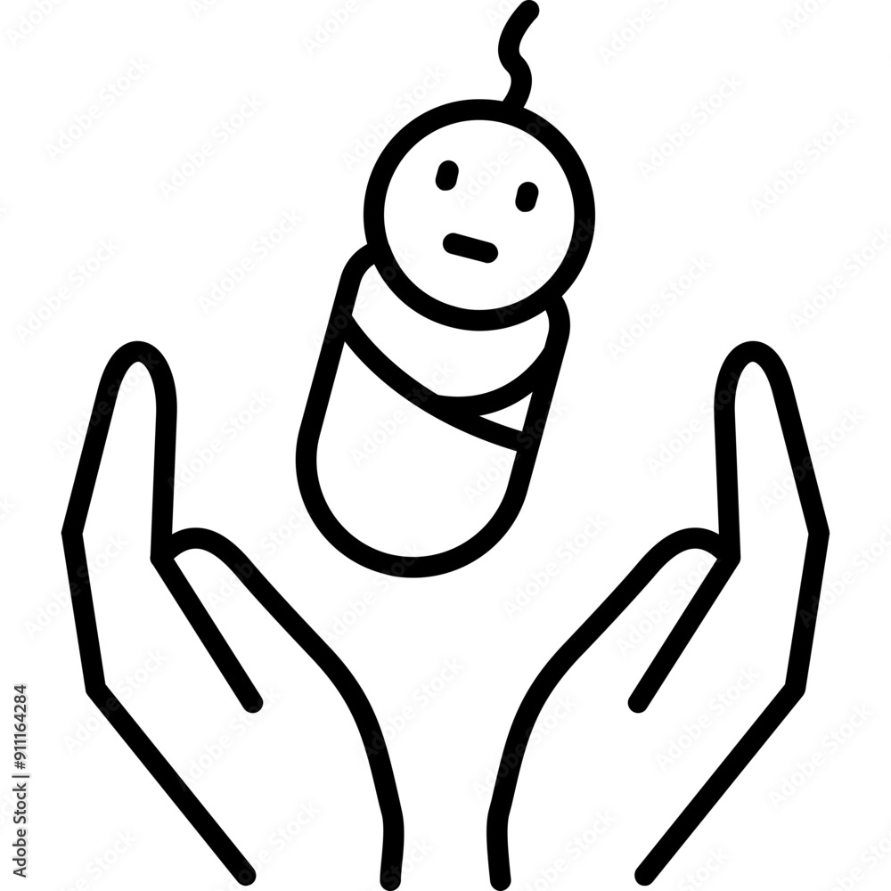 Fototapeta premium Postpartum Care Icon