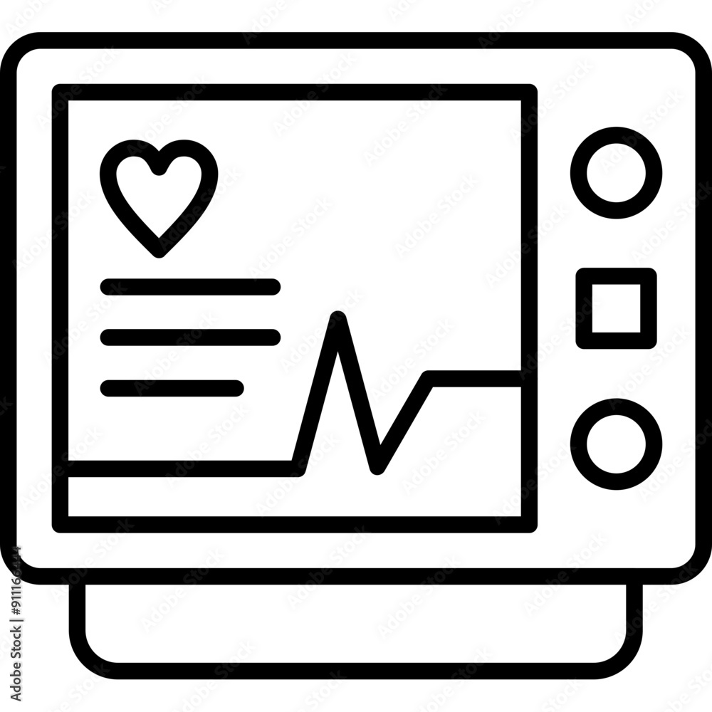 ECG Machine Icon ECG Machine Icon