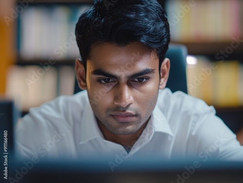 A person sitting at a desk with a laptop open, ready to work or study