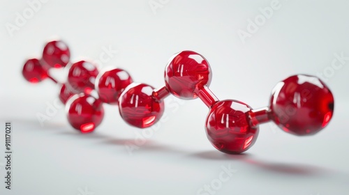 Polyphenylene oxide, 3D illustration, realistic, isolated on white background photo