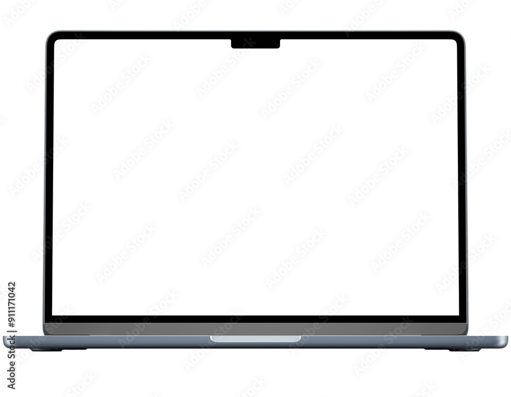 Front view mockup template of dark blue laptop similar to macbook without background.
Front view mockup template of dark blue laptop similar to macbook without background.