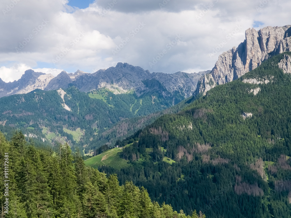 Fototapeta premium Hiking in Val di Fassa - Dolomites - Italy