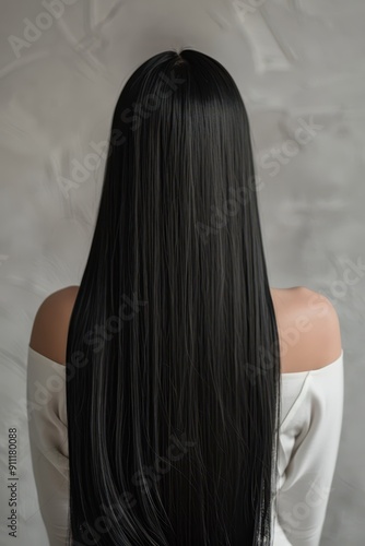 long straight black hair photo