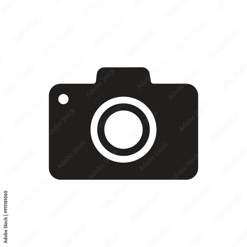 Camera Icon in trendy flat style isolated on white background. Camera Icon in trendy flat style isolated on white background.