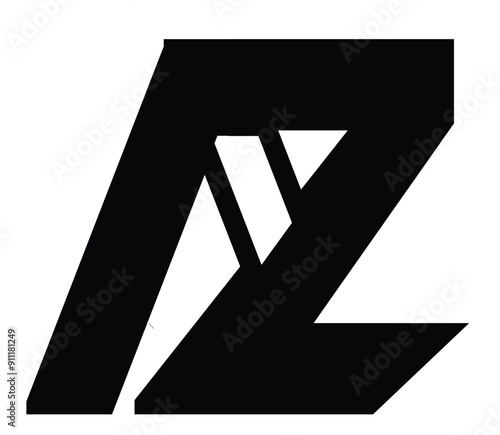 AZ letter logo design vector. A and Z letter initial logo.