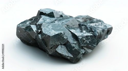 Ytterbium oxide, 3D illustration, realistic, isolated on white background