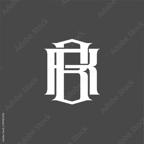 Monogram logo a combination of the letters b and r or the letters r and b 