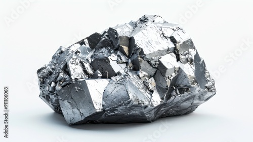 Ruthenium oxide, 3D illustration, realistic, isolated on white background